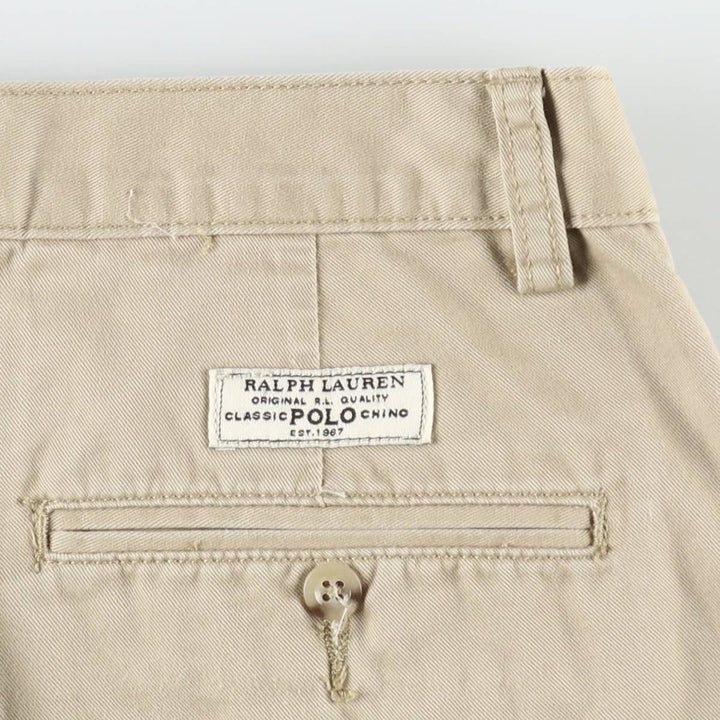 Ralph Lauren POLO by Ralph Lauren TYLER SHORT Two-pleat chino shorts, short pants, men's w35 equivalent cotton Beige type Vintage Second Hand