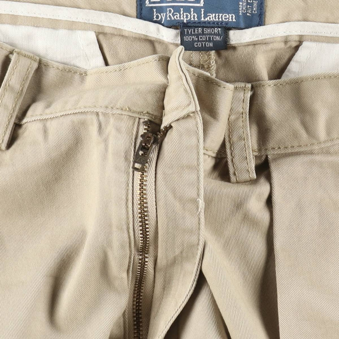 Ralph Lauren POLO by Ralph Lauren TYLER SHORT Two-pleat chino shorts, short pants, men's w35 equivalent cotton Beige type Vintage Second Hand