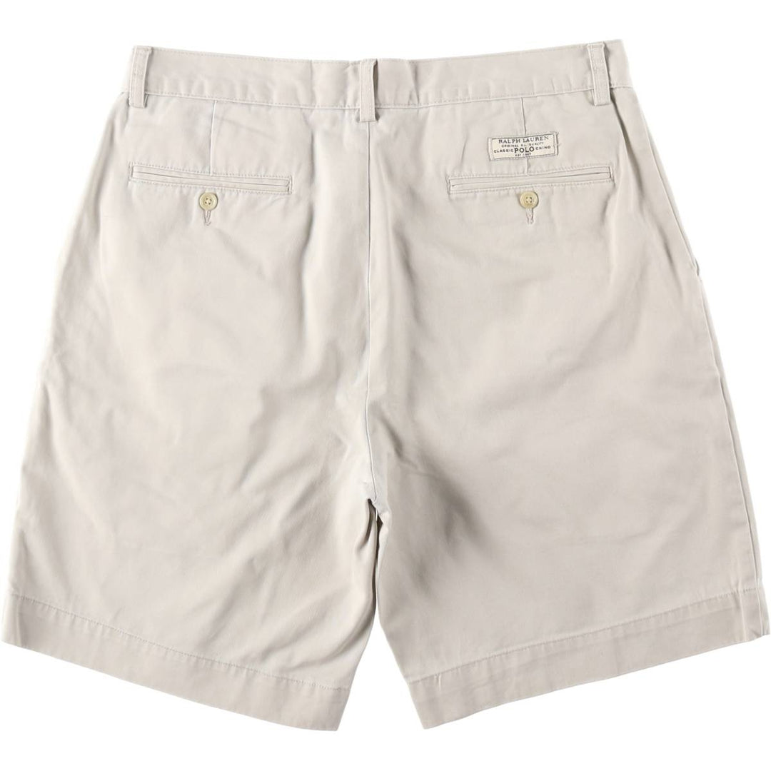 Ralph Lauren POLO by Ralph Lauren PROSPECT SHORT Chino shorts Short pants Men's W33 equivalent cotton ivory Vintage Second Hand