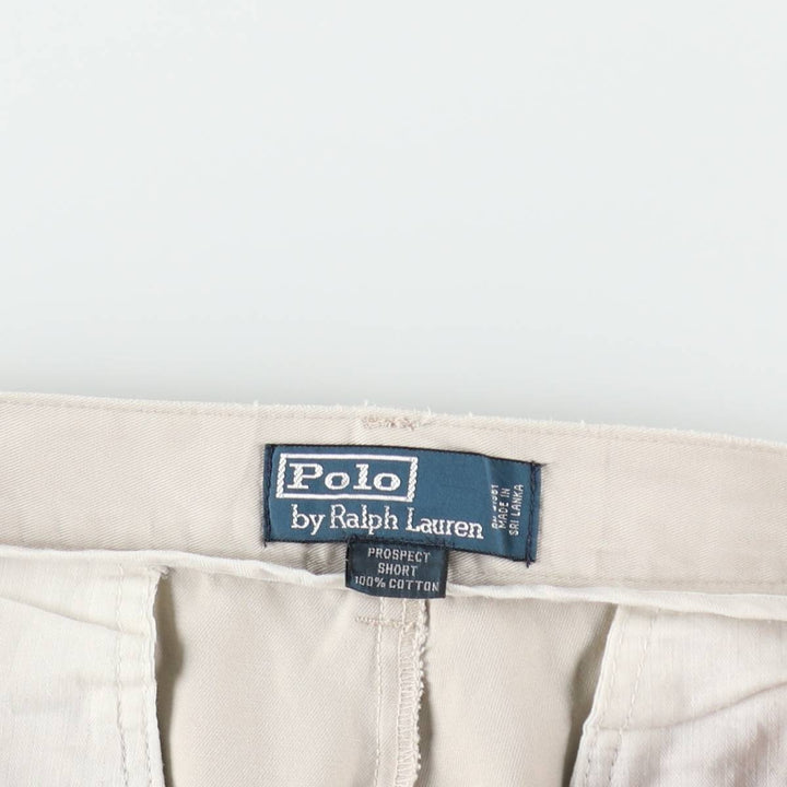 Ralph Lauren POLO by Ralph Lauren PROSPECT SHORT Chino shorts Short pants Men's W33 equivalent cotton ivory Vintage Second Hand