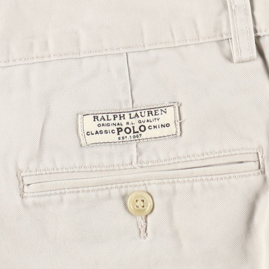 Ralph Lauren POLO by Ralph Lauren PROSPECT SHORT Chino shorts Short pants Men's W33 equivalent cotton ivory Vintage Second Hand