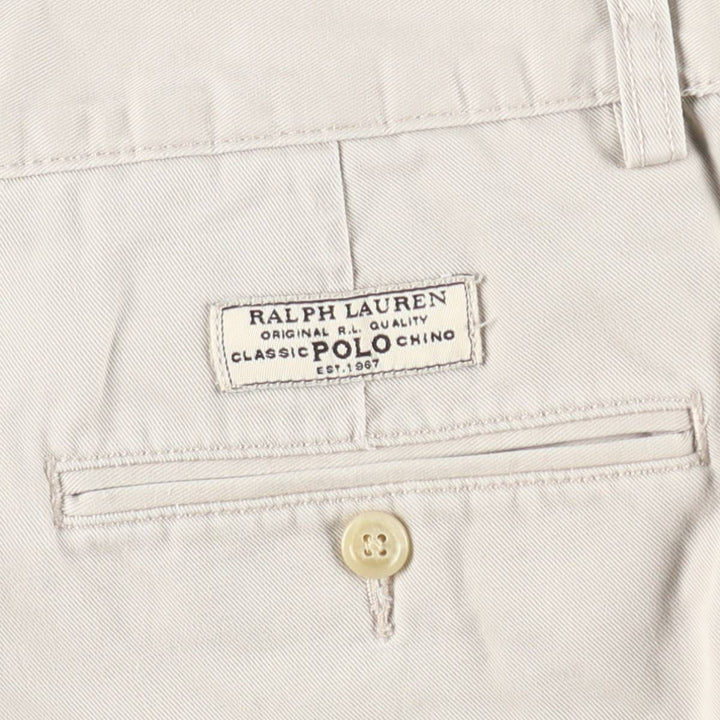 Ralph Lauren POLO by Ralph Lauren PROSPECT SHORT Chino shorts Short pants Men's W33 equivalent cotton ivory Vintage Second Hand