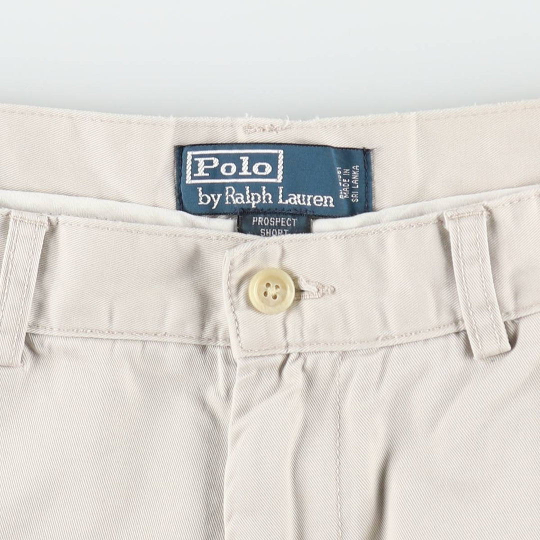 Ralph Lauren POLO by Ralph Lauren PROSPECT SHORT Chino shorts Short pants Men's W33 equivalent cotton ivory Vintage Second Hand