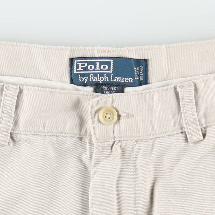 Ralph Lauren POLO by Ralph Lauren PROSPECT SHORT Chino shorts Short pants Men's W33 equivalent cotton ivory Vintage Second Hand