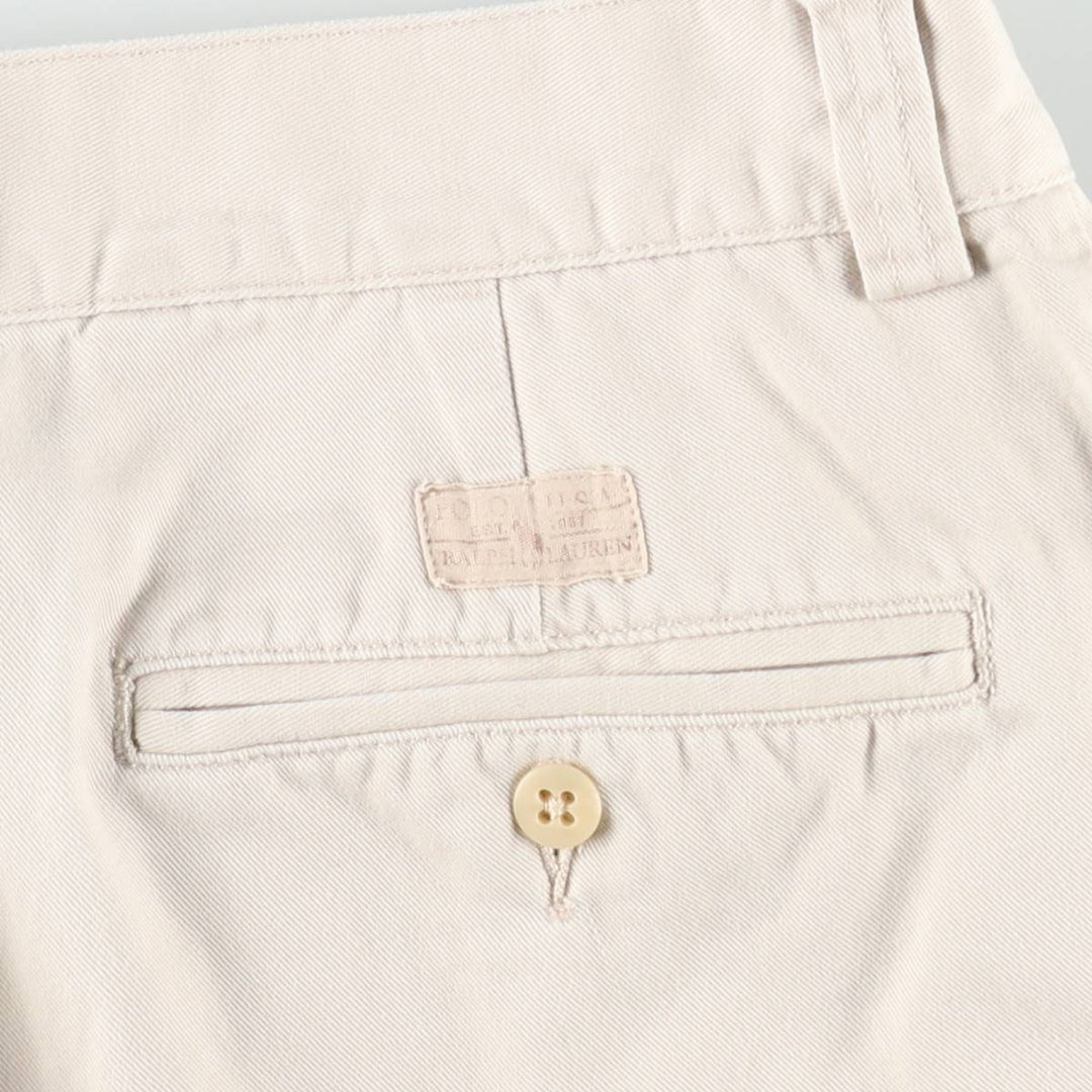 Ralph Lauren POLO by Ralph Lauren PHILIP SHORT Chino shorts Short pants Men's W32 equivalent cotton ivory Vintage Second Hand