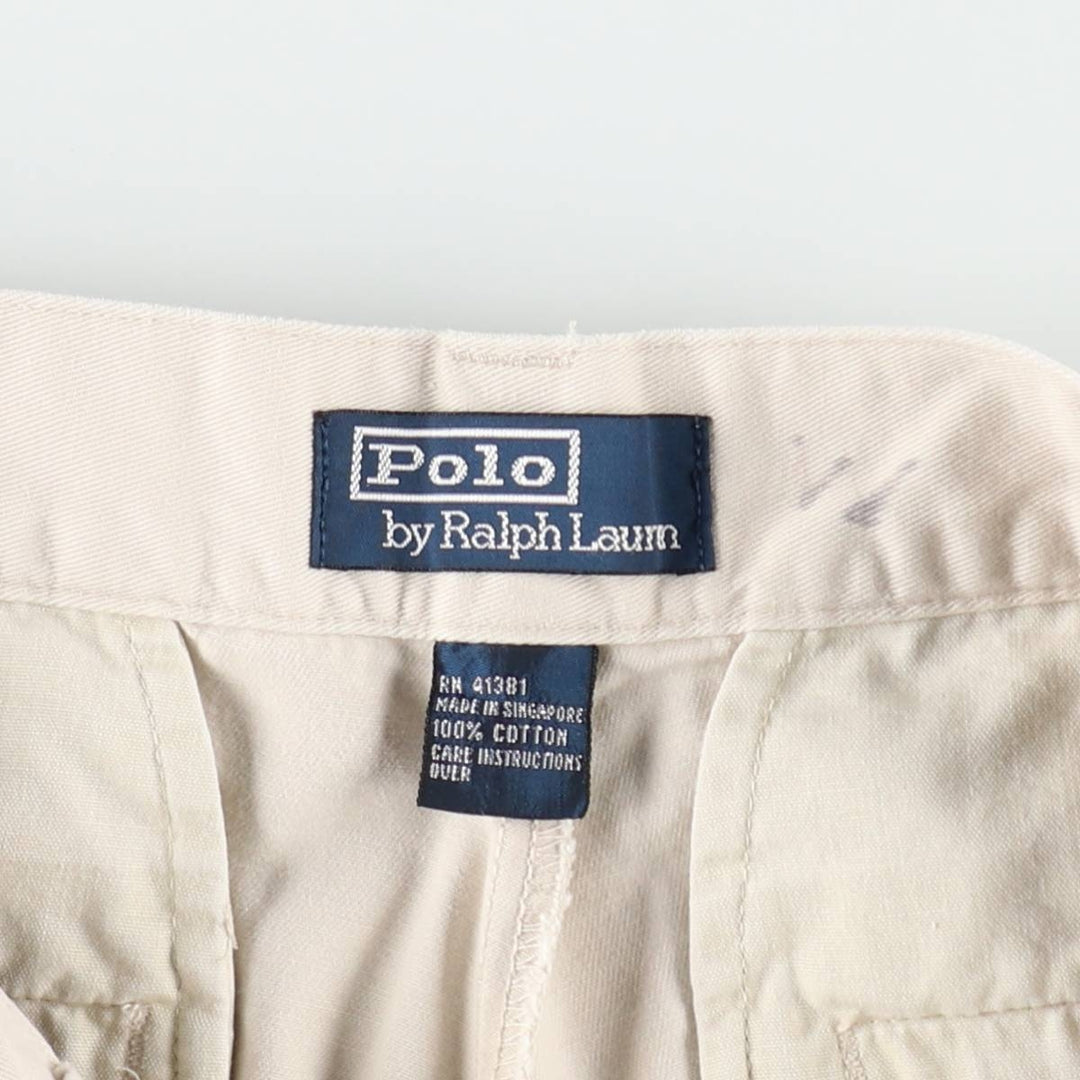 Ralph Lauren POLO by Ralph Lauren PHILIP SHORT Chino shorts Short pants Men's W32 equivalent cotton ivory Vintage Second Hand