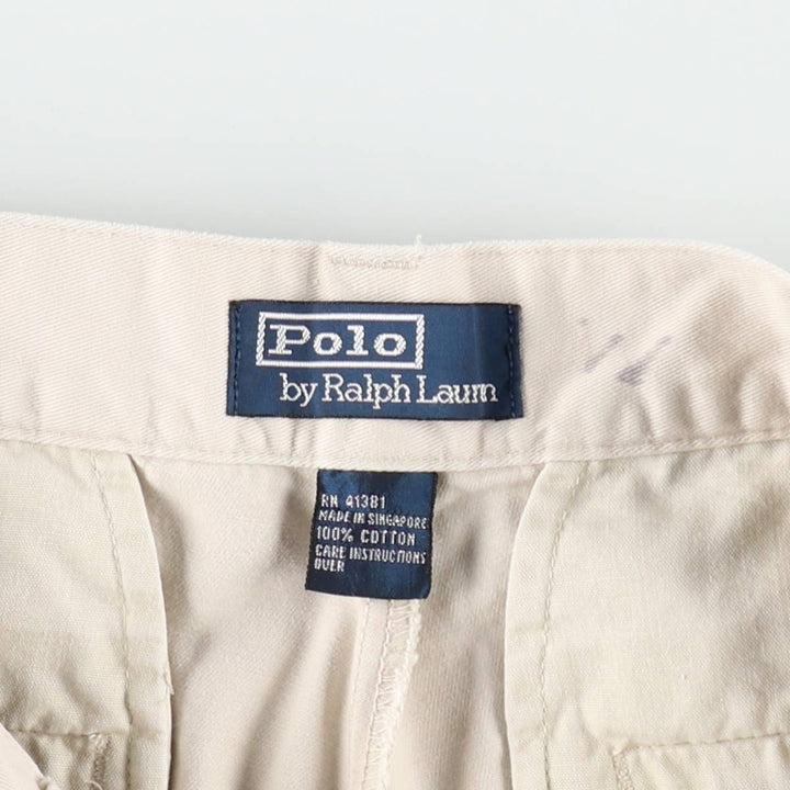 Ralph Lauren POLO by Ralph Lauren PHILIP SHORT Chino shorts Short pants Men's W32 equivalent cotton ivory Vintage Second Hand