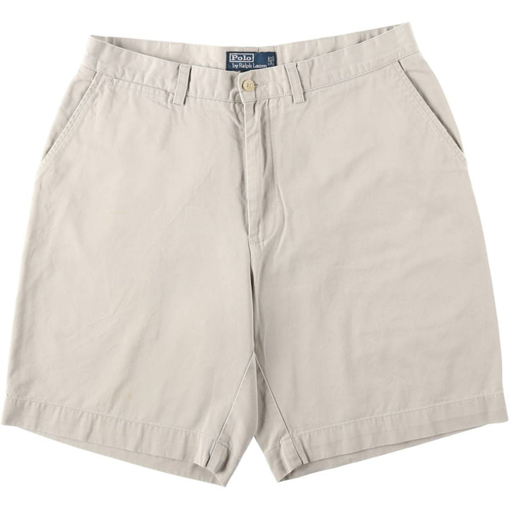 Ralph Lauren POLO by Ralph Lauren PROSPECT PANT Chino Shorts, Men's Size W34 (approx.) cotton ivory Vintage Second Hand