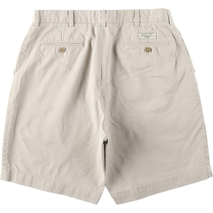 Ralph Lauren POLO by Ralph Lauren PROSPECT PANT Chino Shorts, Men's Size W34 (approx.) cotton ivory Vintage Second Hand