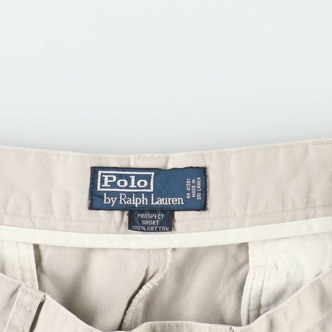 Ralph Lauren POLO by Ralph Lauren PROSPECT PANT Chino Shorts, Men's Size W34 (approx.) cotton ivory Vintage Second Hand