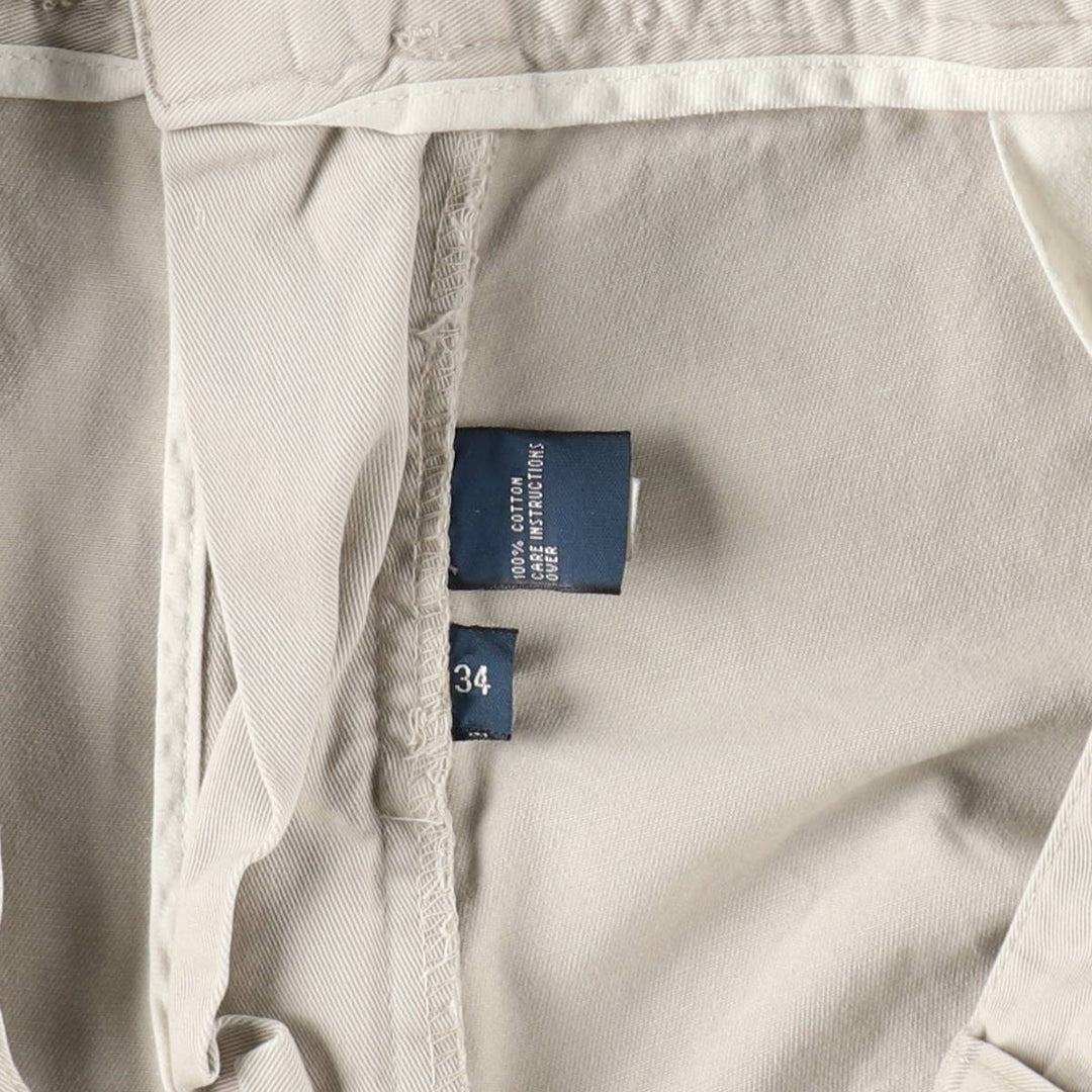 Ralph Lauren POLO by Ralph Lauren PROSPECT PANT Chino Shorts, Men's Size W34 (approx.) cotton ivory Vintage Second Hand