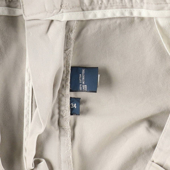 Ralph Lauren POLO by Ralph Lauren PROSPECT PANT Chino Shorts, Men's Size W34 (approx.) cotton ivory Vintage Second Hand
