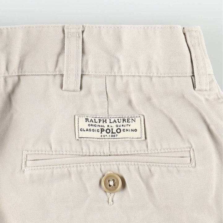 Ralph Lauren POLO by Ralph Lauren PROSPECT PANT Chino Shorts, Men's Size W34 (approx.) cotton ivory Vintage Second Hand