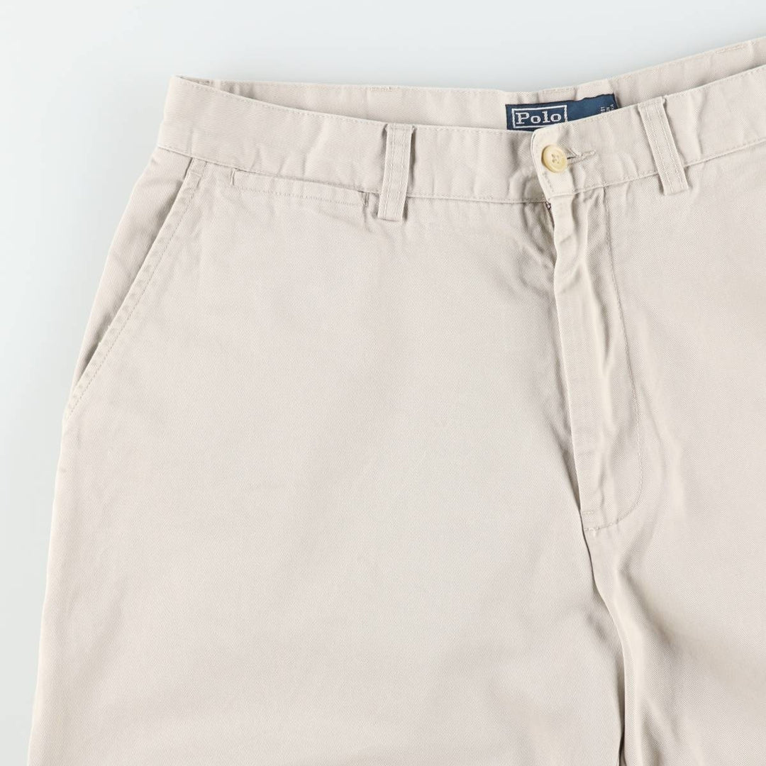 Ralph Lauren POLO by Ralph Lauren PROSPECT PANT Chino Shorts, Men's Size W34 (approx.) cotton ivory Vintage Second Hand