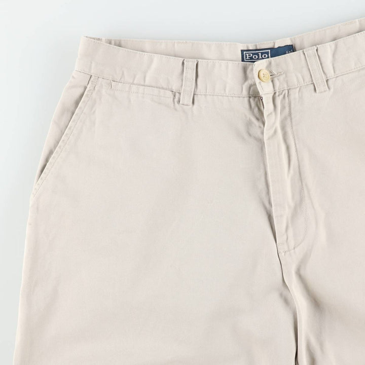 Ralph Lauren POLO by Ralph Lauren PROSPECT PANT Chino Shorts, Men's Size W34 (approx.) cotton ivory Vintage Second Hand