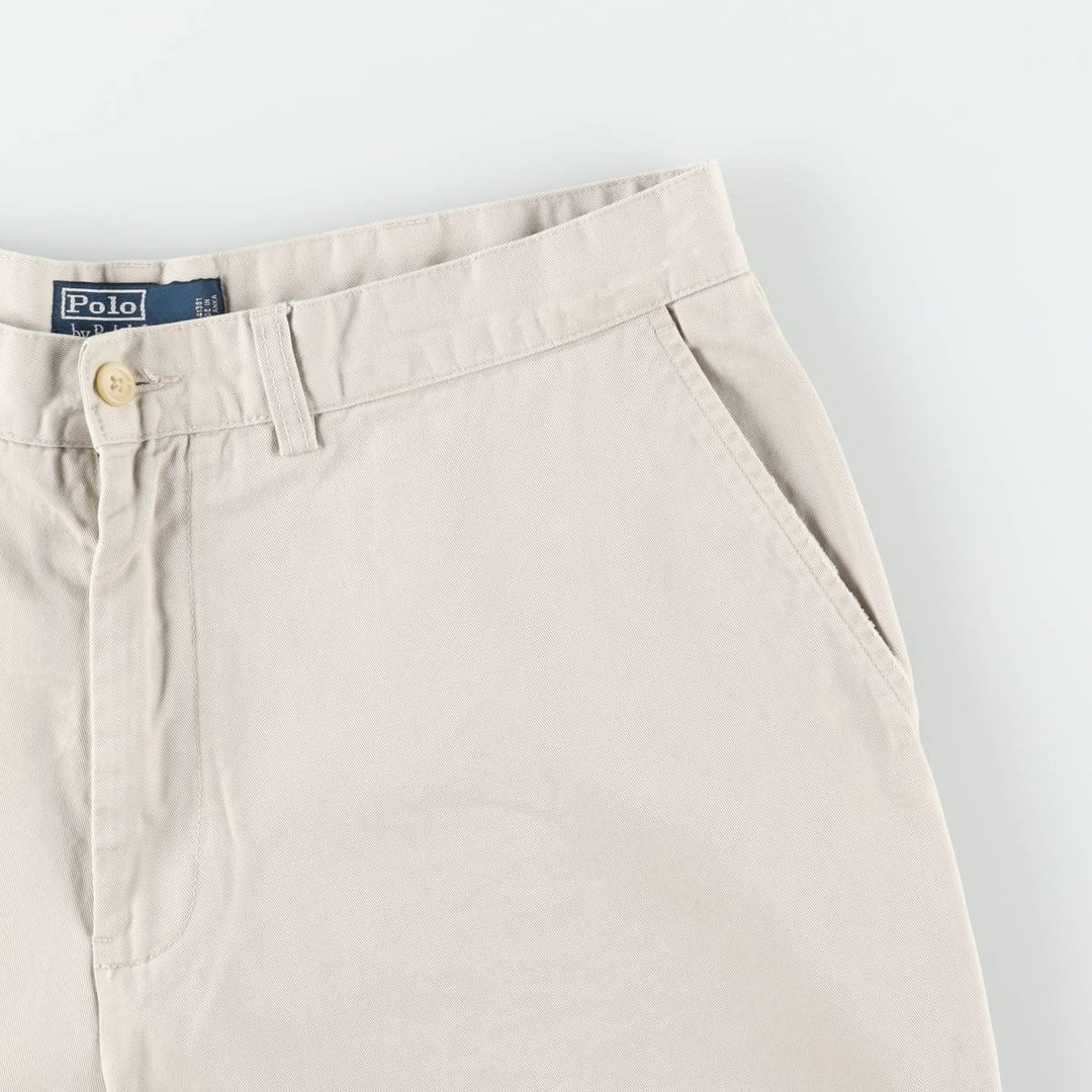 Ralph Lauren POLO by Ralph Lauren PROSPECT PANT Chino Shorts, Men's Size W34 (approx.) cotton ivory Vintage Second Hand