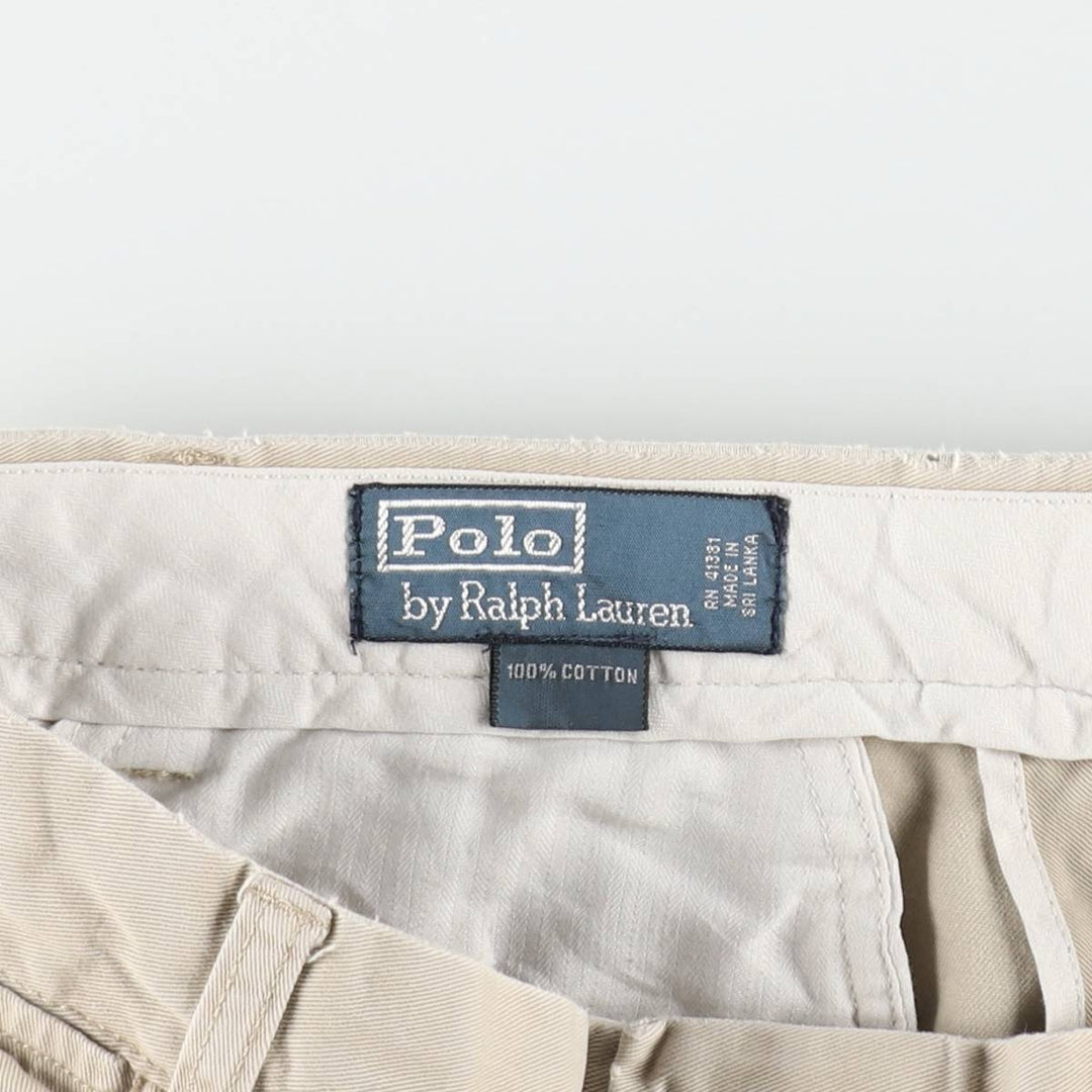 Ralph Lauren POLO by Ralph Lauren Chino Shorts Short Pants Men's W32 equivalent cotton Beige type Vintage Second Hand