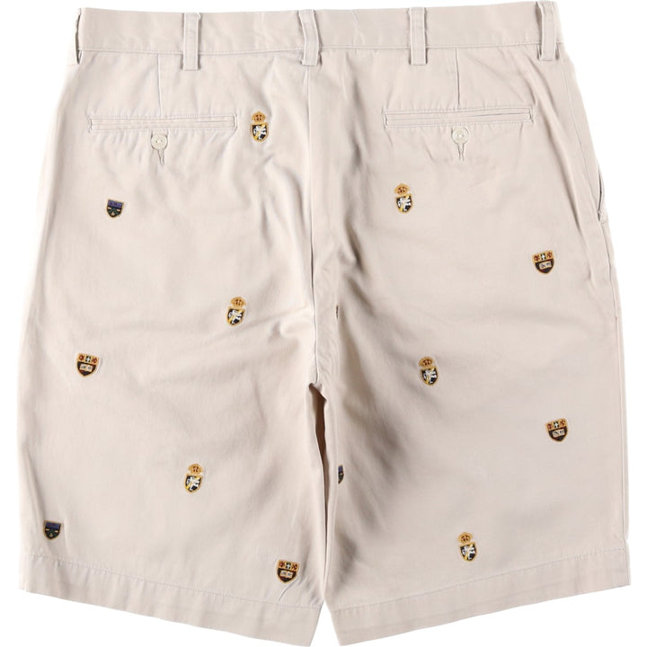 Ralph Lauren POLO by Ralph Lauren all-over print chino shorts, men's size W36 (approx.) cotton Beige type Vintage Second Hand