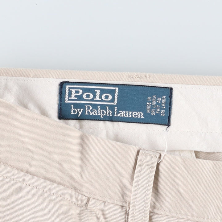 Ralph Lauren POLO by Ralph Lauren all-over print chino shorts, men's size W36 (approx.) cotton Beige type Vintage Second Hand