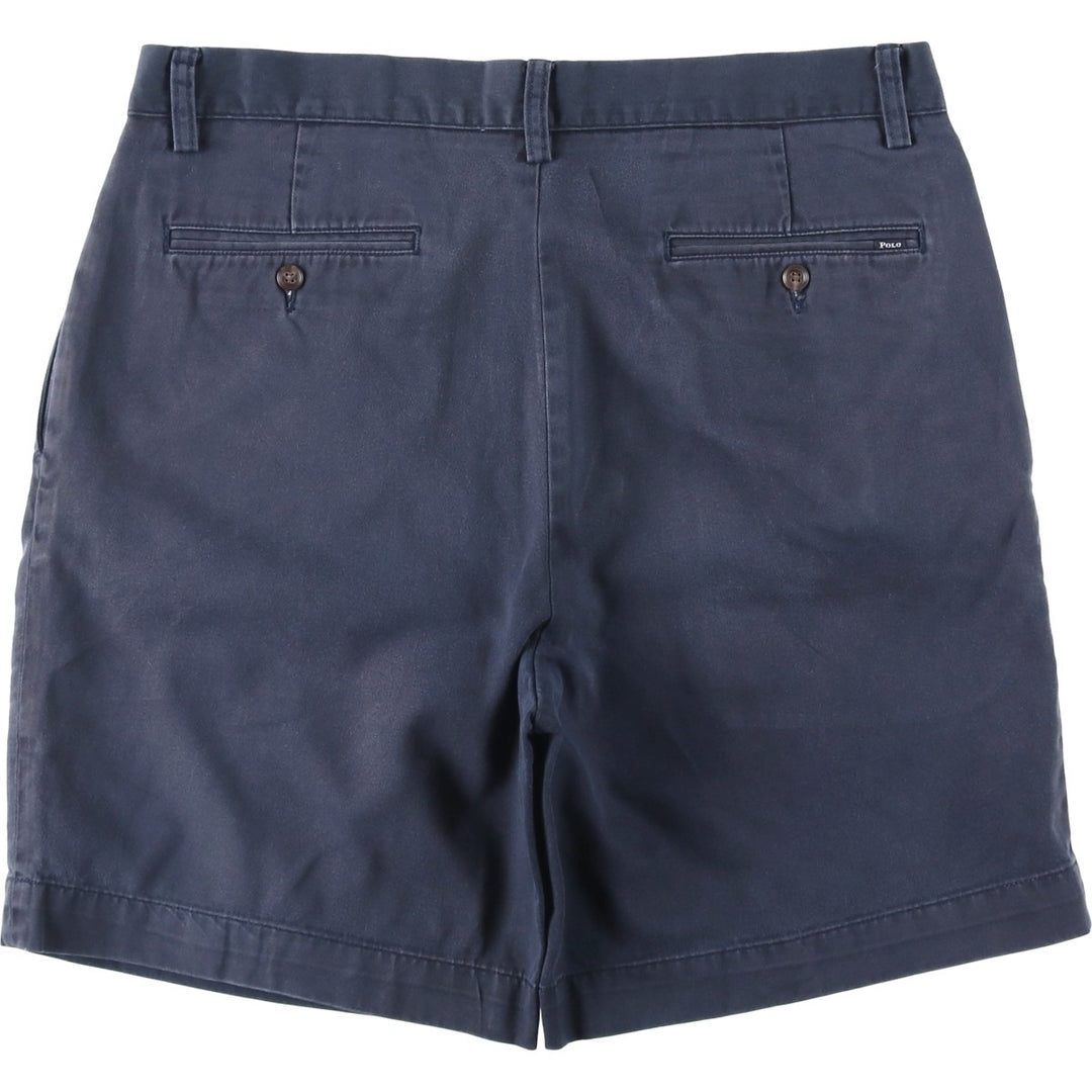 Ralph Lauren POLO by Ralph Lauren Two-pleat Chino Shorts Shorts Men's W36 cotton navy blue type Vintage Second Hand
