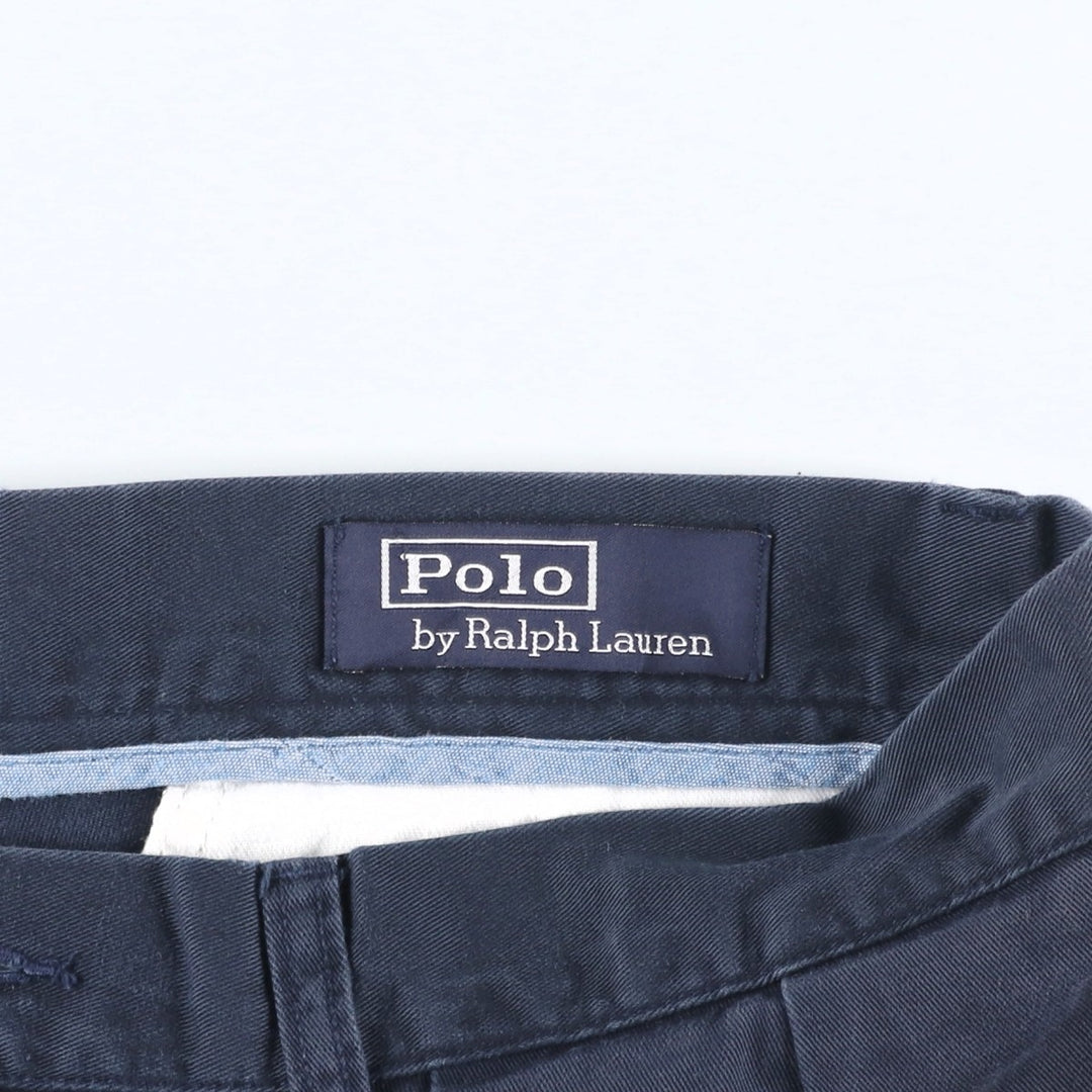 Ralph Lauren POLO by Ralph Lauren Two-pleat Chino Shorts Shorts Men's W36 cotton navy blue type Vintage Second Hand