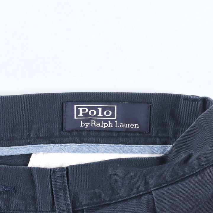 Ralph Lauren POLO by Ralph Lauren Two-pleat Chino Shorts Shorts Men's W36 cotton navy blue type Vintage Second Hand