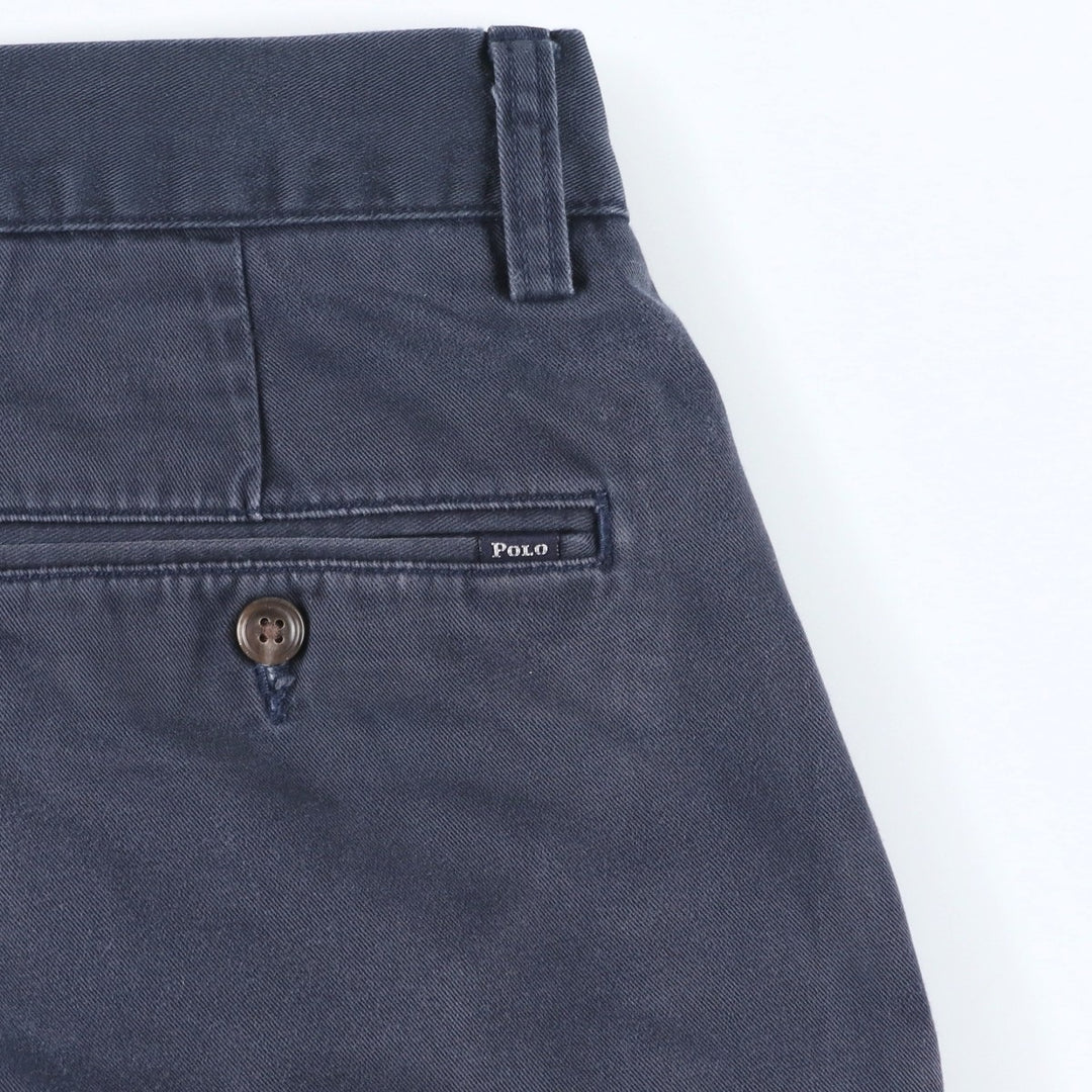 Ralph Lauren POLO by Ralph Lauren Two-pleat Chino Shorts Shorts Men's W36 cotton navy blue type Vintage Second Hand