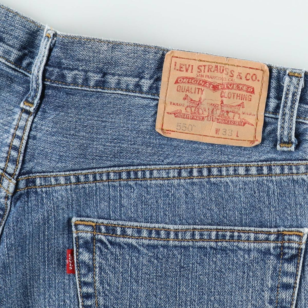 Levi's 550 Relaxed Fit Denim Shorts, Men's Size 33 (approx.) cotton blue type Vintage Second Hand