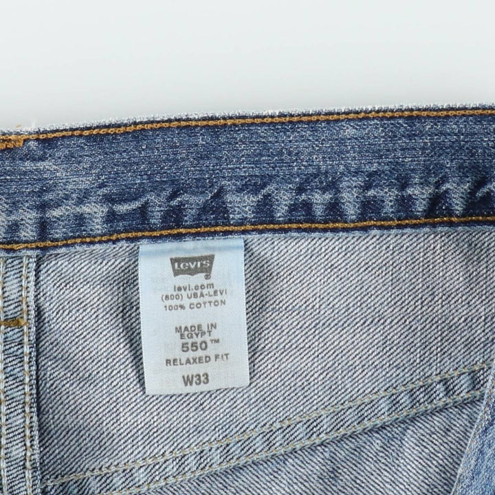 Levi's 550 Relaxed Fit Denim Shorts, Men's Size 33 (approx.) cotton blue type Vintage Second Hand