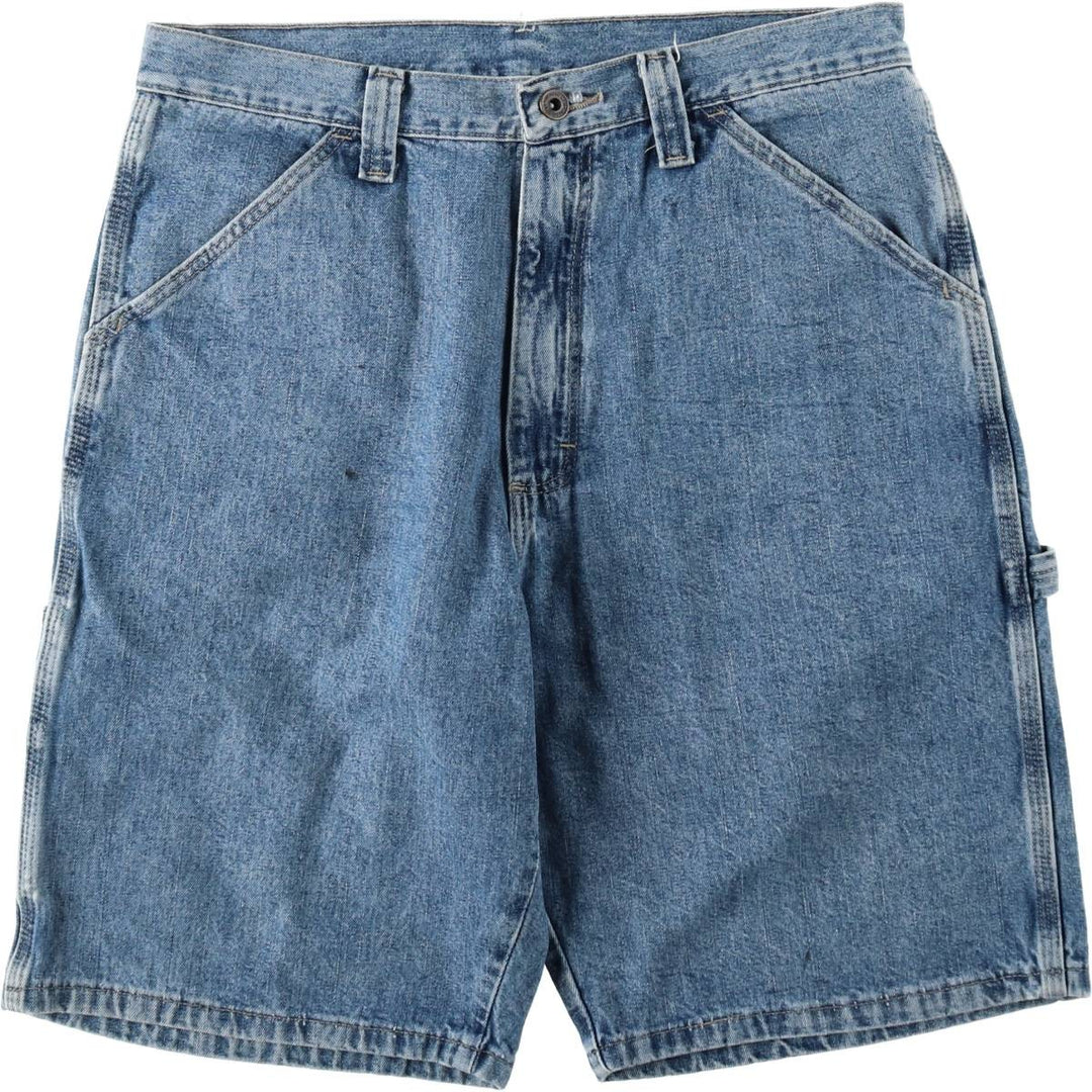 Wrangler denim painter shorts, men's size W32 (approx.) cotton blue type Vintage Second Hand