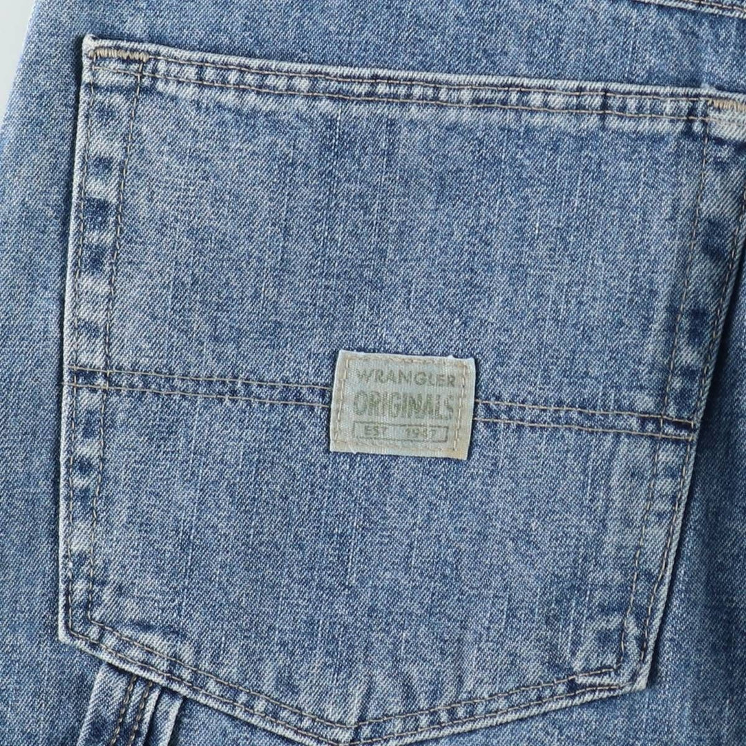 Wrangler denim painter shorts, men's size W32 (approx.) cotton blue type Vintage Second Hand