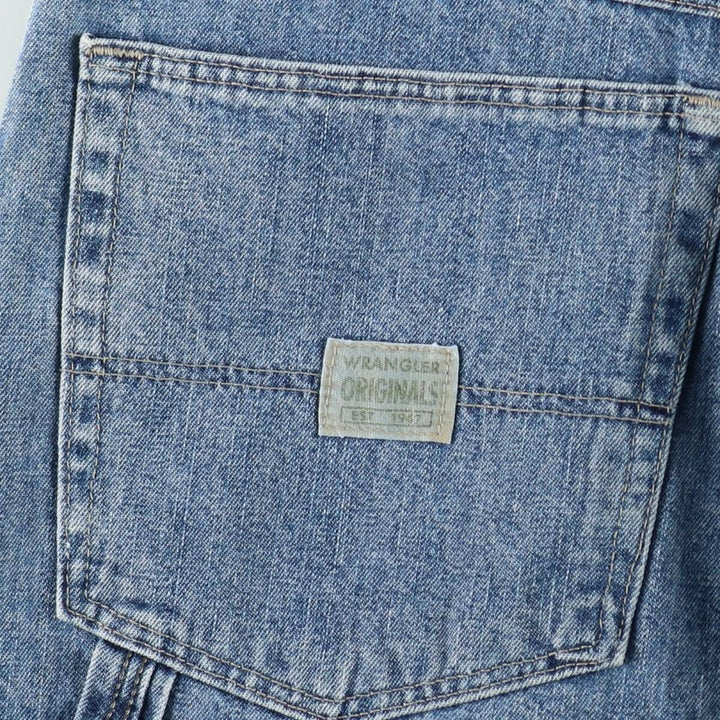 Wrangler denim painter shorts, men's size W32 (approx.) cotton blue type Vintage Second Hand