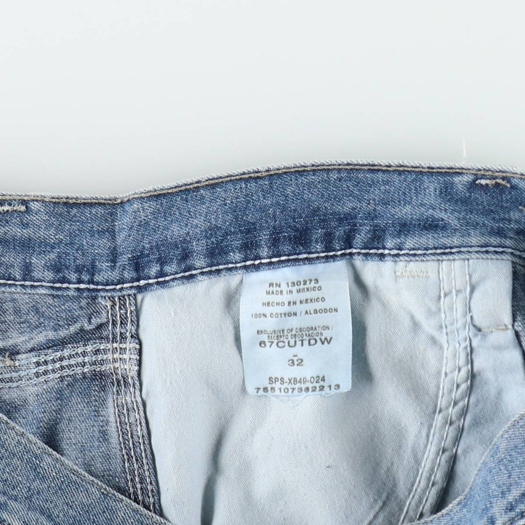 Wrangler denim painter shorts, men's size W32 (approx.) cotton blue type Vintage Second Hand