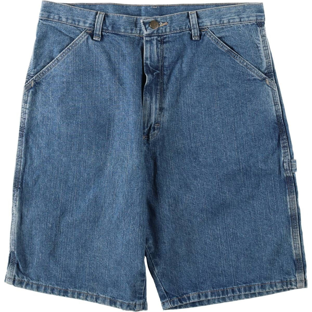 Wrangler denim painter shorts, men's size W32 (approx.) cotton blue type Vintage Second Hand