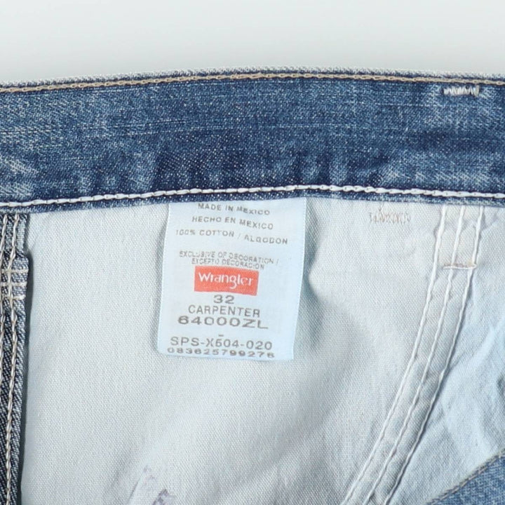 Wrangler denim painter shorts, men's size W32 (approx.) cotton blue type Vintage Second Hand