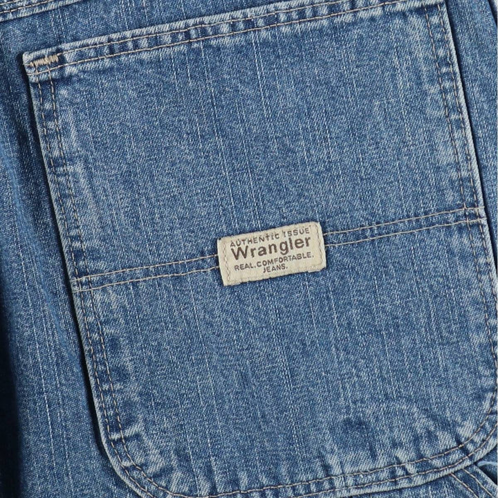 Wrangler denim painter shorts, men's size W32 (approx.) cotton blue type Vintage Second Hand