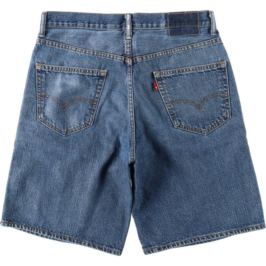 Levi's denim shorts, men's size W34 (approx.) cotton blue type Vintage Second Hand