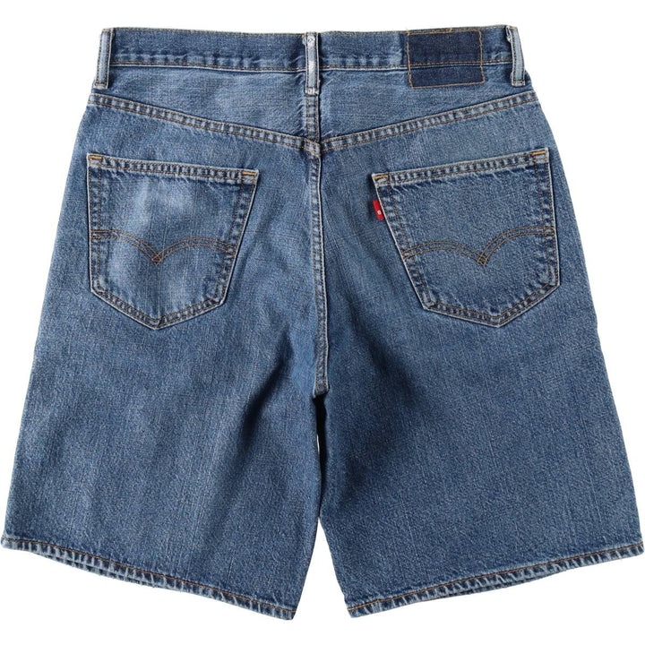 Levi's denim shorts, men's size W34 (approx.) cotton blue type Vintage Second Hand