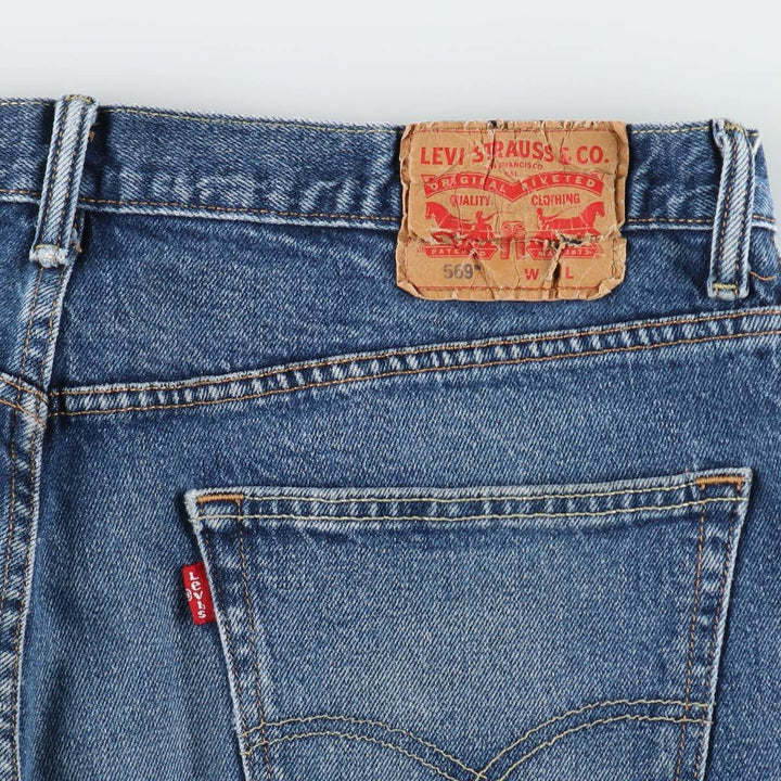 Levi's 569 Denim Shorts, Half Pants, Men's Size 37 cotton blue type Vintage Second Hand