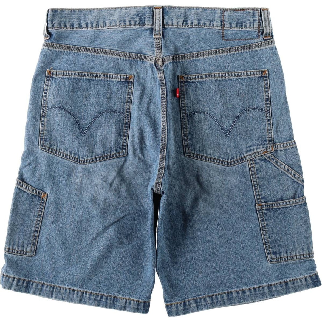 Levi's Carpenter Denim Painter Shorts, Men's Size W35 (approx.) cotton blue type Vintage Second Hand
