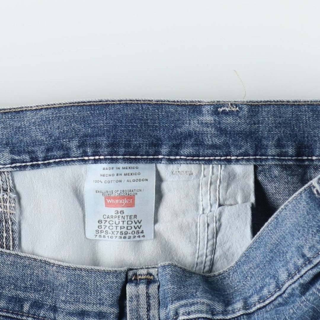Wrangler Carpenter Denim Painter Shorts (Men's W37 equivalent) cotton blue type Vintage Second Hand