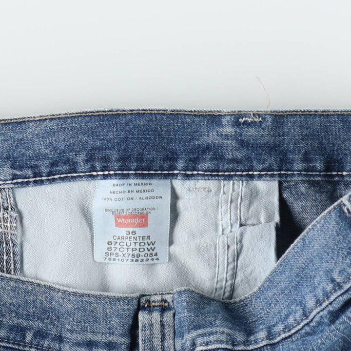 Wrangler Carpenter Denim Painter Shorts (Men's W37 equivalent) cotton blue type Vintage Second Hand