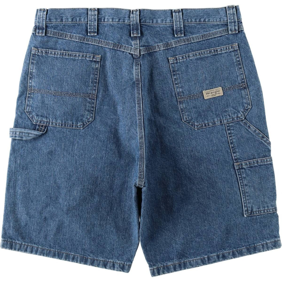 Wrangler Carpenter Denim Painter Shorts (Men's W38 equivalent) cotton blue type Vintage Second Hand