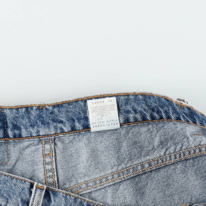90'S Levi's 550 Relaxed Fit Orange Tab Denim Shorts, Men's Size W35 (approx.), Vintage cotton blue type Vintage Second Hand