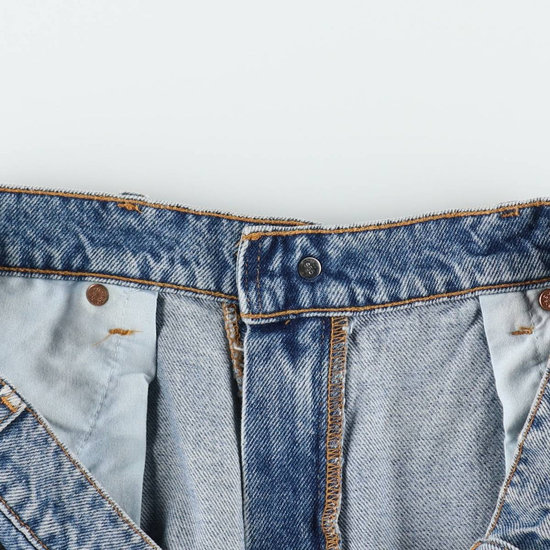 90'S Levi's 550 Relaxed Fit Orange Tab Denim Shorts, Men's Size W35 (approx.), Vintage cotton blue type Vintage Second Hand