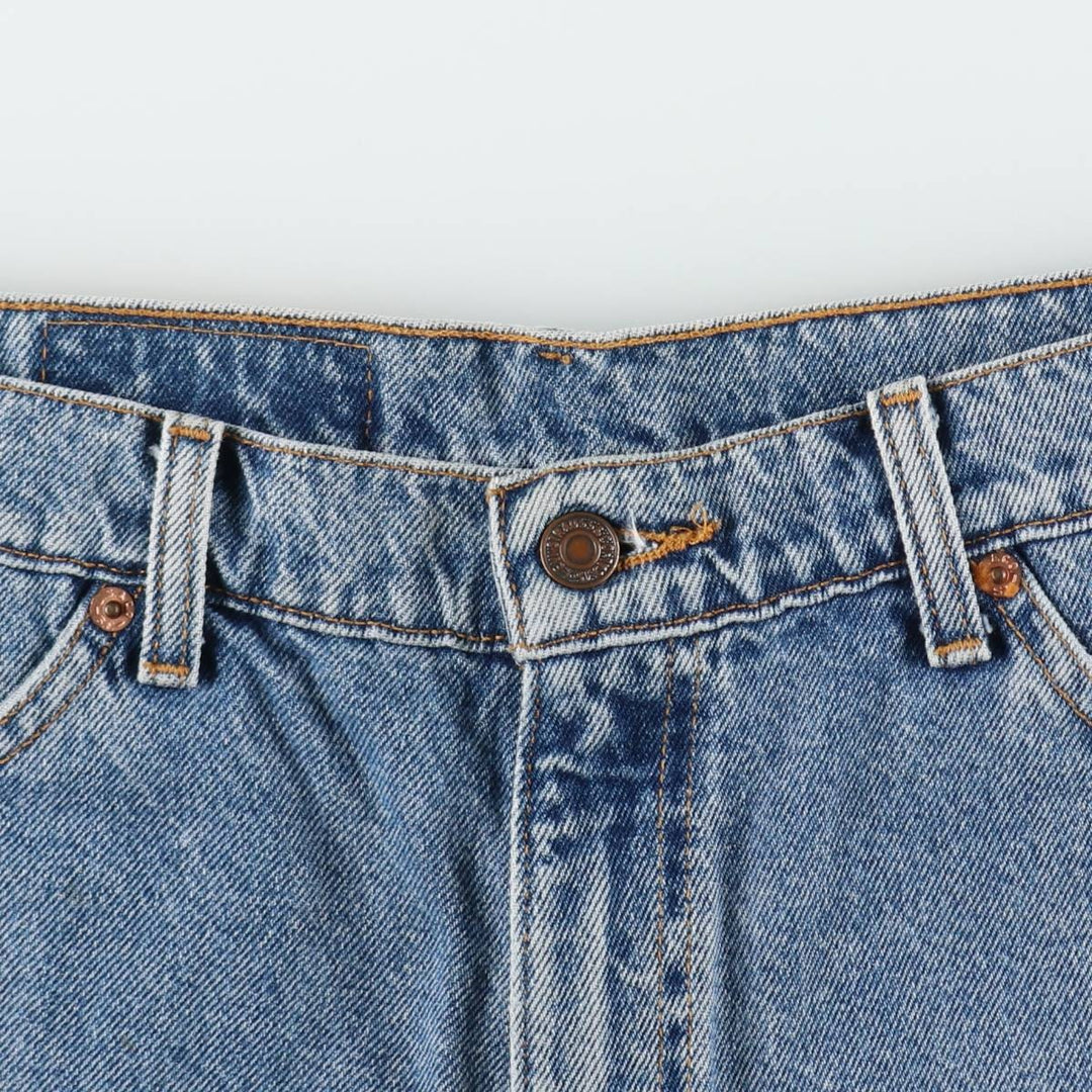 90'S Levi's 550 Relaxed Fit Orange Tab Denim Shorts, Men's Size W35 (approx.), Vintage cotton blue type Vintage Second Hand
