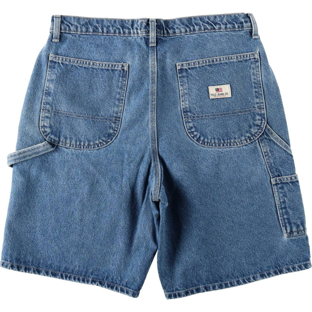 2000'S Ralph Lauren POLO JEANS COMPANY denim painter shorts, men's size W35 (approx.) cotton blue type Vintage Second Hand