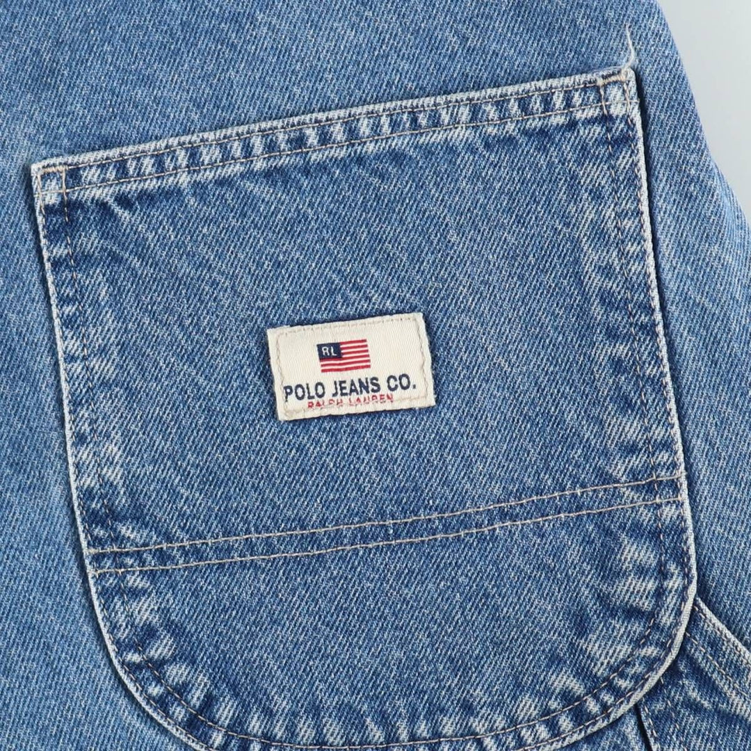 2000'S Ralph Lauren POLO JEANS COMPANY denim painter shorts, men's size W35 (approx.) cotton blue type Vintage Second Hand