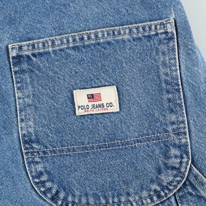 2000'S Ralph Lauren POLO JEANS COMPANY denim painter shorts, men's size W35 (approx.) cotton blue type Vintage Second Hand