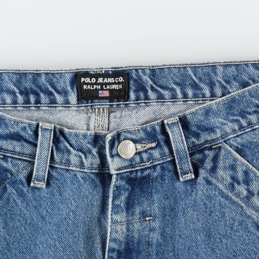 2000'S Ralph Lauren POLO JEANS COMPANY denim painter shorts, men's size W35 (approx.) cotton blue type Vintage Second Hand